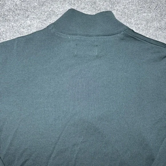 Barbour Quarter Zip Green Wool Sweater Size XL 1804 Crest Long Sleeve Crew Neck - Picture 11 of 12